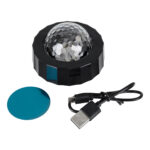 GloboStar® 81844 Φορητό Διακοσμητικό Φωτιστικό Ειδικών Φωτορυθμικών Εφέ PARTY Disco LED 3W DC 5V 300mAh Επαναφορτιζόμενο - Sound Activated - Καλώδιο Τροφοδοσίας USB - Βάση με Μαγνήτη - Πολύχρωμo RGB IP20 Μ7.5 x Π7.5 x Υ4.5cm - Image 6