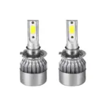 GloboStar® 82003 H7 C6 Line KIT Βασικού Φωτισμού Αυτοκινήτου & Φορτηγού 1st Generation Can-Bus Series LED CREE CXB COB 24W/48W 4800lm DC 12-24V Αδιάβροχο IP65 Ψυχρό Λευκό 6000K
