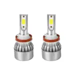 GloboStar® 82008 H16 C6 Line KIT Βασικού Φωτισμού Αυτοκινήτου & Φορτηγού 1st Generation Can-Bus Series LED CREE CXB COB 24W/48W 3600lm/7200lm DC 12-24V Αδιάβροχο IP65 Ψυχρό Λευκό 6000K