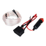 GloboStar® 82200 TUBE 360° Degree Διακοσμητική EL-Wire Neon Αυτοκινήτου Κορδόνι ΣΕΤ 3m 1W/3m 30lm/m 360° DC 12V με Βύσμα Αναπτήρα Αυτοκινήτου Αδιάβροχη IP68 Ψυχρό Λευκό 6000K - Image 3