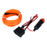 GloboStar® 82201 TUBE 360° Degree Διακοσμητική EL-Wire Neon Αυτοκινήτου Κορδόνι ΣΕΤ 3m 1W/3m 30lm/m 360° DC 12V με Βύσμα Αναπτήρα Αυτοκινήτου Αδιάβροχη IP68 Πορτοκαλί - Image 3