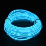 GloboStar® 82204 TUBE 360° Degree Διακοσμητική EL-Wire Neon Αυτοκινήτου Κορδόνι ΣΕΤ 3m 1W/3m 30lm/m 360° DC 12V με Βύσμα Αναπτήρα Αυτοκινήτου Αδιάβροχη IP68 Γαλάζιο - Image 5