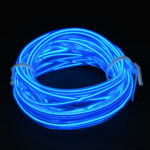 GloboStar® 82205 TUBE 360° Degree Διακοσμητική EL-Wire Neon Αυτοκινήτου Κορδόνι ΣΕΤ 3m 1W/3m 30lm/m 360° DC 12V με Βύσμα Αναπτήρα Αυτοκινήτου Αδιάβροχη IP68 Μπλε - Image 5