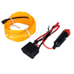 GLOBOSTAR® ELWIRE 82208 Κιτ Διακοσμητικού Φωτισμού Αυτοκινήτου LED 1.2W 84lm 360° DC 12V Αδιάβροχο IP65 Κίτρινο - Μ300 x Π1 x Υ0.3cm - 1 Χρόνο Εγγύηση - Image 3