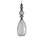 GLOBOSTAR® LILY 01561 Vintage Κρεμαστό Φωτιστικό Οροφής με Ντουί 1 x E27 AC 220-240V IP20 - Μαύρο & Λευκό - Μ20 x Π20 x Υ90cm - Image 2