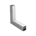 GLOBOSTAR® ALP-CORNER-IN90 BRIGHTRAIL 61782 Επιφανειακό / Κρεμαστό Προφίλ Αλουμινίου Γωνία με Λευκό Γαλακτερό Πατητό Κάλυμμα για Ταινίες LED IP20 - Γκρι Ανθρακί Ματ - Μ30 x Π5 x Υ7.5cm - Image 2