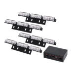 GloboStar® 85015 PRO Series ΣΕΤ 4 x Μπάρες Σήμανσης Οχήματος Οδικής Βοήθειας για Αυτοκίνητα & Φορτηγά 3 Προγραμμάτων Φωτισμού STROBE LED HIGH POWER 36W DC 10-30V Αδιάβροχο IP65 Πορτοκαλί Μ18 x Π4.5 x Υ3cm - 2 Χρόνια Εγγύηση - Image 2