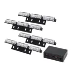 GloboStar® 85017 PRO Series ΣΕΤ 4 x 3 Μπάρες Σήμανσης Οχήματος Οδικής Βοήθειας για Αυτοκίνητα & Φορτηγά 3 Προγραμμάτων Φωτισμού STROBE LED HIGH POWER 36W DC 10-30V Αδιάβροχο IP65 Κόκκινο & Μπλε-  Μ18 x Π4.5 x Υ3cm - 2 Χρόνια Εγγύηση - Image 2