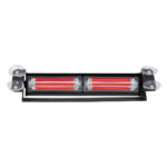 GloboStar® 85112 PRO Series Μπάρα Σήμανσης με Βεντούζες Στήριξης για Παρμπρίζ Οχήματος Πυροσβεστικής για Αυτοκίνητα & Φορτηγά 13 Προγραμμάτων Φωτισμού STROBE LED CREE CXB COB 18W DC 10-30V IP20 Κόκκινο - Image 4