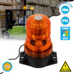 GloboStar® 85195 PRO Series Φάρος Ασφαλείας για Περονοφόρα - Κλαρκ - Αυτοκίνητα & Φορτηγά STROBE LED SMD 5730 40W DC 10-110V Αδιάβροχος IP65 Πορτοκαλί