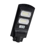 GLOBOSTAR® STREETB 85342 Φωτιστικό Δρόμου LED 60W 3000lm 120° DC 5V με Ενσωματωμένο Φωτοβολταϊκό Panel 6V 9W & Επαναφορτιζόμενη Μπαταρία Li-ion 3.2V 9000mAh με Αισθητήρα Κίνησης-Ημέρας-Νύχτας Αδιάβροχο IP65 Ψυχρό Λευκό 6000K - Μαύρο - Μ22 x Π50 x Υ6cm - 2 Χρόνια Εγγύηση - Image 2
