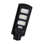 GLOBOSTAR® STREETB 85343 Φωτιστικό Δρόμου LED 90W 4500lm 120° DC 5V με Ενσωματωμένο Φωτοβολταϊκό Panel 6V 12W & Επαναφορτιζόμενη Μπαταρία Li-ion 3.2V 12000mAh με Αισθητήρα Κίνησης-Ημέρας-Νύχτας Αδιάβροχο IP65 Ψυχρό Λευκό 6000K - Μαύρο - Μ24 x Π63 x Υ6cm - 2 Χρόνια Εγγύηση - Image 2