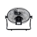 GloboStar® SOLARO-FAN 85352 Solar Fan Αυτόνομος Ηλιακός Επιδαπέδιος Ανεμιστήρας 25W 2 Λειτουργιών Ρεύματος με AC 220-240V ή με Φωτοβολταϊκό Panel 9V 12W & Επαναφορτιζόμενη Μπαταρία Li-ion 7.4V 4400mAh - 12 Ταχύτητες - Ενσωματωμένο USB 2.0 Charger Συσκευών - IP20 - Μ42 x Π20 x Υ35cm - Μαύρο & Ασημί - 2 Years Warranty - Image 5