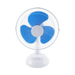 GloboStar® SOLARI-FAN 85353 Solar Fan Αυτόνομος Ηλιακός Επιτραπέζιος Ανεμιστήρας 25W 2 Λειτουργιών Ρεύματος με AC 220-240V ή με Φωτοβολταϊκό Panel 9V 12W & Επαναφορτιζόμενη Μπαταρία Li-ion 7.4V 4400mAh - 3 Ταχύτητες - IP20 - Μ24 x Π36 x Υ49cm - Λευκό & Μπλε - 2 Years Warranty - Image 4