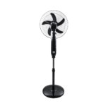 GloboStar® SOLARA-FAN 85356 Solar Fan Αυτόνομος Ηλιακός Επιδαπέδιος Ανεμιστήρας 25W 2 Λειτουργιών Ρεύματος με AC 220-240V ή με Φωτοβολταϊκό Panel 9V 12W & Επαναφορτιζόμενη Μπαταρία Li-ion 7.4V 4400mAh - 3 Ταχύτητες - Ενσωματωμένο USB 2.0 Charger Συσκευών - IP20 - Μ44 x Π37.5 x Υ132cm - Μαύρο - 2 Years Warranty - Image 5