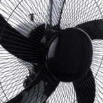 GloboStar® SOLARE-FAN 85358 Solar Fan Αυτόνομος Ηλιακός Επιδαπέδιος Ανεμιστήρας 25W 2 Λειτουργιών Ρεύματος με AC 220-240V ή με Φωτοβολταϊκό Panel 9V 15W & Επαναφορτιζόμενη Μπαταρία Li-ion 7.4V 6000mAh - 12 Ταχύτητες - Ασύρματο Χειριστήριο - Ενσωματωμένο USB 2.0 Charger Συσκευών - IP20 - Μ44 x Π37.5 x Υ132cm - Μαύρο - 2 Years Warranty - Image 6