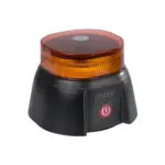 GloboStar® 85359 PRO Series Επαναφορτιζόμενος Φάρος Σήμανσης Οχήματος Security - Ασφαλείας για Αυτοκίνητα & Φορτηγά 10 Προγραμμάτων Φωτισμού STROBE LED 48W DC 10-30V Αδιάβροχος IP65 Πορτοκαλί - Image 2