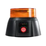 GloboStar® 85359 PRO Series Επαναφορτιζόμενος Φάρος Σήμανσης Οχήματος Security - Ασφαλείας για Αυτοκίνητα & Φορτηγά 10 Προγραμμάτων Φωτισμού STROBE LED 48W DC 10-30V Αδιάβροχος IP65 Πορτοκαλί - Image 3