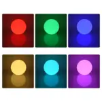 GLOBOSTAR® GARDENGLOW 85361 Μοντέρνο Φωτιστικό Κήπου Μπάλα με IR Ασύρματο Χειριστήριο LED 5W 250lm 360° DC 5V με USB-C με Επαναφορτιζόμενη Μπαταρία Li-ion 3.7V 2x18650 1400mAh Αδιάβροχο IP54 Πολύχρωμο RGBW Dimmable - Sanan SMD Chip - Γαλακτερό Λευκό - Μ15 x Π15 x Υ15cm - 2 Χρόνια Εγγύηση - Image 5