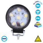 GloboStar® 85400 PRO Series Προβολέας Εργασίας - Working Light για Αυτοκίνητα & Φορτηγά LED CREE XBD 18W 1800lm DC 10-30V Αδιάβροχο IP65 Ψυχρό Λευκό 6000K