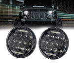 GloboStar® 85417 Σετ 2 x Φανάρια JEEP WRANGLER 7'' Ιντσών Βασικού Φωτισμού H/L με Ring Light DRL & Φλας LED CREE CXB COB 75W 12000lm DC 10-30V Αδιάβροχα IP67 Ψυχρό Λευκό 6000K - Image 2