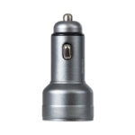 GloboStar® 85434 Φορτιστής Αναπτήρα Αυτοκινήτου Γρήγορης Φόρτισης PD 36W 6A με 1 Θύρα USB και 1 Θύρα Type-C Ασημί Νίκελ - Image 4