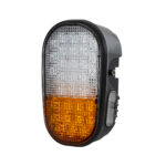 GloboStar® 85455 E57 Mark Σετ 2 x Φανάρια για TOYOTA & UNIVERSAL FORKLIFT Βασικού Φωτισμού για Οχήματα Περονοφόρα - Κλάρκ με Φλας LED 40W DC 10-80V Αδιάβροχα IP6K9K Πορτοκαλί & Ψυχρό Λευκό 6000K  Μ20 x Π8 x Υ12cm - Image 3