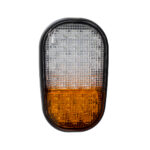 GloboStar® 85455 E57 Mark Σετ 2 x Φανάρια για TOYOTA & UNIVERSAL FORKLIFT Βασικού Φωτισμού για Οχήματα Περονοφόρα - Κλάρκ με Φλας LED 40W DC 10-80V Αδιάβροχα IP6K9K Πορτοκαλί & Ψυχρό Λευκό 6000K  Μ20 x Π8 x Υ12cm - Image 4