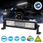 GloboStar® 85481 PRO Series Μπάρα Ίσια - Straight TRI-ROW 7D για Αυτοκίνητα & Φορτηγά LED CREE XBD 162W 16200lm 15° & 60° DC 10-30V Αδιάβροχη IP65 Ψυχρό Λευκό 6000K