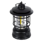 GloboStar® 85692 Αυτόνομο Επαναφορτιζόμενο Φανάρι Camping LED 5W USB 2.0 με Επαναφορτιζόμενη Μπαταρία 1 x 18650 2000mAh Li-ion - IP20 - Dimmable - Μαύρο με Διάφανο Γυαλί - Θερμό Λευκό 3000K Φ12 x Υ17cm - Image 3