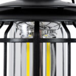 GloboStar® 85692 Αυτόνομο Επαναφορτιζόμενο Φανάρι Camping LED 5W USB 2.0 με Επαναφορτιζόμενη Μπαταρία 1 x 18650 2000mAh Li-ion - IP20 - Dimmable - Μαύρο με Διάφανο Γυαλί - Θερμό Λευκό 3000K Φ12 x Υ17cm - Image 5
