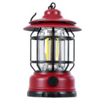 GloboStar® 85694 Αυτόνομο Επαναφορτιζόμενο Φανάρι Camping LED 5W USB 2.0 με Επαναφορτιζόμενη Μπαταρία 1 x 18650 2000mAh Li-ion - IP20 - Dimmable - Κόκκινο με Διάφανο Γυαλί - Θερμό Λευκό 3000K Φ12 x Υ17cm - Image 4