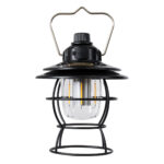 GloboStar® 85695 Αυτόνομο Φανάρι Camping LED 4W USB 2.0 με Επαναφορτιζόμενη Μπαταρία 1 x 18650 2000mAh Li-ion Power Bank IP20 Dimmable Μαύρο με Διάφανο Γυαλί CCT Εναλλαγή Φωτισμού μέσω On/Off All In One Ψυχρό 6000K+Φυσικό 4500K+Θερμό 2700K Φ13.5 x Υ17.5cm - Image 6