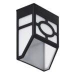 GloboStar® 85708 ΣΕΤ 4 Τεμαχίων Αυτόνομα Ηλιακά Φωτιστικά Τοίχου Μαύρα-Λευκά LED SMD 1W 100lm με Ενσωματωμένη Μπαταρία 600mAh - Φωτοβολταϊκό Πάνελ με Αισθητήρα Ημέρας-Νύχτας Αδιάβροχα IP65 Ψυχρό Λευκό 6000K - Image 5