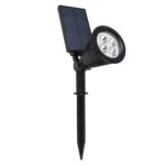 GloboStar® 85710 Μαύρο Προβολάκι Σποτ Κήπου Πλαστικό Καρφωτό LED HIGH POWER 8W 800lm με Ενσωματωμένη Μπαταρία 2200mAh - Φωτοβολταϊκό Πάνελ με Αισθητήρα Ημέρας-Νύχτας Αδιάβροχo IP67 Ψυχρό Λευκό 6000K - Image 3