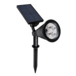 GloboStar® 85710 Μαύρο Προβολάκι Σποτ Κήπου Πλαστικό Καρφωτό LED HIGH POWER 8W 800lm με Ενσωματωμένη Μπαταρία 2200mAh - Φωτοβολταϊκό Πάνελ με Αισθητήρα Ημέρας-Νύχτας Αδιάβροχo IP67 Ψυχρό Λευκό 6000K - Image 4