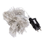 85804 Διακοσμητική Κουρτίνα 3 x 3 Μέτρα με Controller 8 Προγραμμάτων Φωτισμού - Επεκτεινόμενη 300 LED 6W AC 230V με Διάφανο Καλώδιο & Πρίζα Schuko Αδιάβροχη IP44 Ψυχρό Λευκό 6000K Μ3 x Υ3m - Image 3