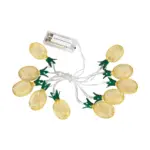 GloboStar® 85806 Διακοσμητική Γιρλάντα Pineapple Lamp 2 Μέτρα με Διακόπτη On/Off - 10 LED 1W με Μπαταρίες 2xAA & Διάφανο Καλώδιο IP44 Θερμό Λευκό 3000K Μ2m - Image 2