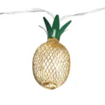 GloboStar® 85806 Διακοσμητική Γιρλάντα Pineapple Lamp 2 Μέτρα με Διακόπτη On/Off - 10 LED 1W με Μπαταρίες 2xAA & Διάφανο Καλώδιο IP44 Θερμό Λευκό 3000K Μ2m - Image 4