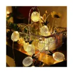GloboStar® 85806 Διακοσμητική Γιρλάντα Pineapple Lamp 2 Μέτρα με Διακόπτη On/Off - 10 LED 1W με Μπαταρίες 2xAA & Διάφανο Καλώδιο IP44 Θερμό Λευκό 3000K Μ2m - Image 5