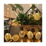 GloboStar® 85806 Διακοσμητική Γιρλάντα Pineapple Lamp 2 Μέτρα με Διακόπτη On/Off - 10 LED 1W με Μπαταρίες 2xAA & Διάφανο Καλώδιο IP44 Θερμό Λευκό 3000K Μ2m - Image 6