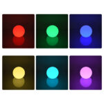 GLOBOSTAR® GARDENGLOW 85824 Μοντέρνο Φωτιστικό Κήπου Μπάλα με IR Ασύρματο Χειριστήριο LED 5W 250lm 360° DC 5V με USB-C με Επαναφορτιζόμενη Μπαταρία Li-ion 3.7V 2x18650 1400mAh Αδιάβροχο IP54 Πολύχρωμο RGBW Dimmable - Sanan SMD Chip - Γαλακτερό Λευκό - Μ24 x Π24 x Υ24cm - 2 Χρόνια Εγγύηση - Image 6