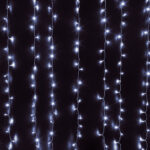 85831 Διακοσμητική Κουρτίνα 6 x 3 Μέτρα με Controller 8 Προγραμμάτων Εναλλαγών Φωτισμού - Επεκτεινόμενη 600 LED 6W AC 230V με Διάφανο Καλώδιο & Πρίζα Schuko Αδιάβροχη IP44 Ψυχρό Λευκό 6000K Μ6 x Υ3m - Image 6