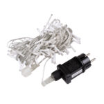 85833 Διακοσμητική Γιρλάντα 13 Μέτρα με Controller 8 Προγραμμάτων Εναλλαγών Φωτισμού - Επεκτεινόμενη 100 LED 3.6W AC 230V με Διάφανο Καλώδιο & Πρίζα Schuko Αδιάβροχη IP44 Θερμό Λευκό 3000K Μ13m - Image 3