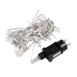 85834 Διακοσμητική Γιρλάντα 13 Μέτρα με Controller 8 Προγραμμάτων Εναλλαγών Φωτισμού - Επεκτεινόμενη 100 LED 3.6W AC 230V με Διάφανο Καλώδιο & Πρίζα Schuko Αδιάβροχη IP44 Ψυχρό Λευκό 6000K Μ13m - Image 3