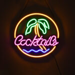 GloboStar® 85851 Φωτιστικό Ταμπέλα Φωτεινή Επιγραφή NEON LED Σήμανσης COCKTAILS 30W AC 230V με Διακόπτη On/Off Ροζ - Γαλάζιο - Κίτρινο - Πράσινο - Image 5
