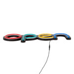 GloboStar® 85856 Φωτιστικό Ταμπέλα Φωτεινή Επιγραφή NEON LED Σήμανσης Animated OPEN 30W AC 230V με Διακόπτη On/Off και Ασύρματο Χειριστήριο IR Κόκκινο - Πράσινο - Κίτρινο - Γαλάζιο - Image 4