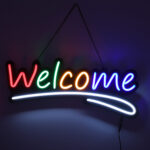 GloboStar® 85861 Φωτιστικό Ταμπέλα Φωτεινή Επιγραφή NEON LED Σήμανσης Animated WELCOME 30W AC 230V με Διακόπτη On/Off και Ασύρματο Χειριστήριο IR Κόκκινο - Πράσινο - Κίτρινο - Μπλε - Λευκό - Image 5
