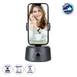 GloboStar® 86005 Following Face Auto Tracking Live Steaming Mobile Stand - Βάση Κινητού με Ανιχνευτή Κίνησης & Βάση για Τρίποδο - Μαύρο