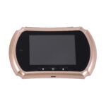 GloboStar® 86066 Επαναφορτιζόμενη Ψηφιακή Έξυπνη Camera Εξώπορτας 90° Μοιρών με Έγχρωμη Οθόνη 3.5" Inches - USB - Νυχτερινή Όραση με LED IR - Κουδούνι - Χρυσό - Image 4